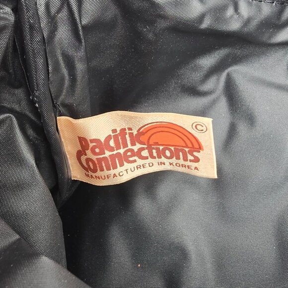 Vintage Pacific Connections Black Vegan Leather Clutch Bag w/ Bow Accent - Picture 2 of 11